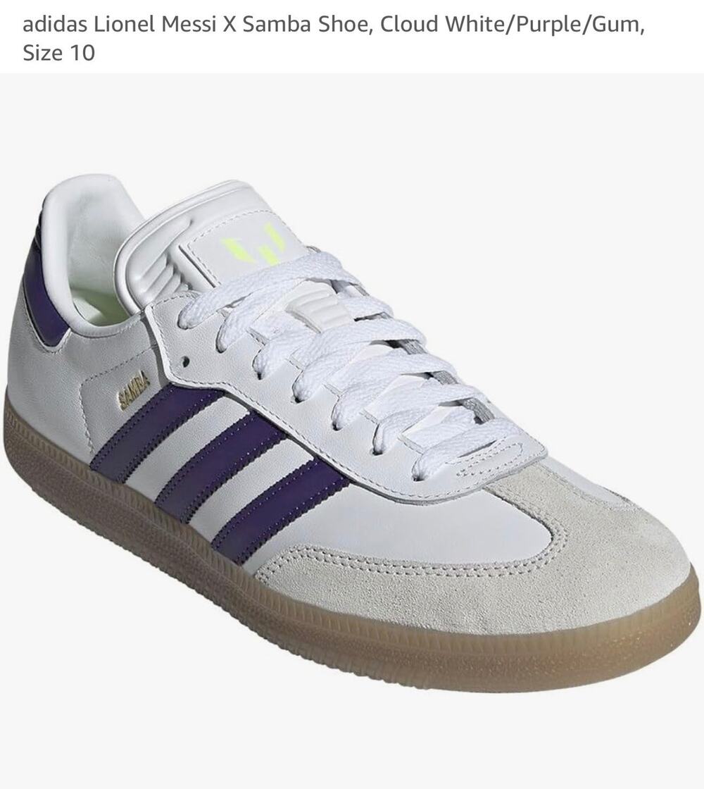 adidas Samba OG Messi Triunfo Estelar IH8161 Men's 9.5 White Purple New